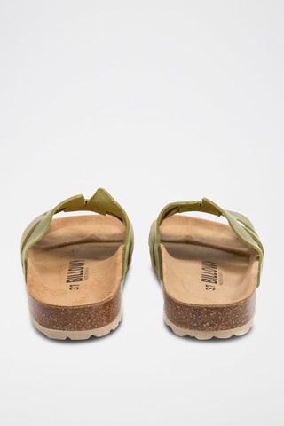 Mules en nubuck - Vert d’eau