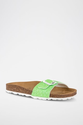 Mules en cuir Rosso - Vert