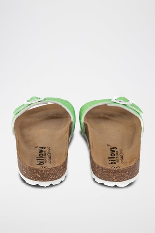 Mules en cuir Rosso - Vert