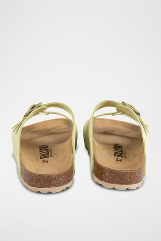Mules en nubuck - Vert d’eau