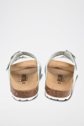 Mules en nubuck - Ciel