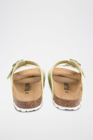 Mules en nubuck - Vert clair