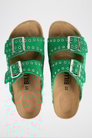 Mules en nubuck - Vert