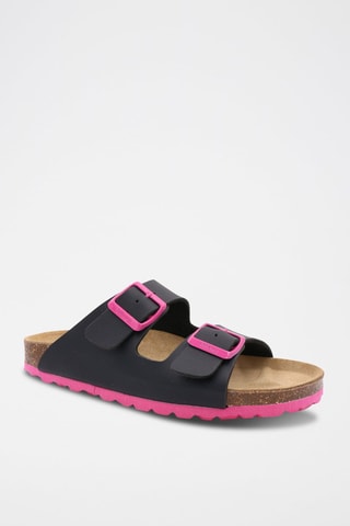 Mules Rosso - 
Noir et rose