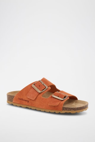 Mules en nubuck - Orange