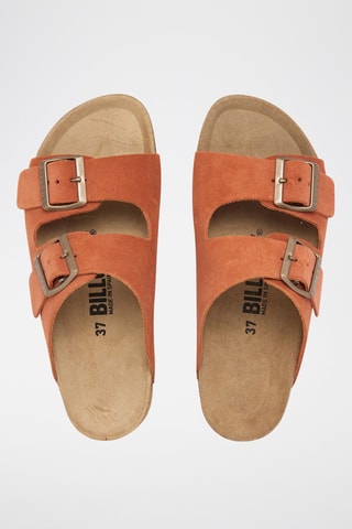 Mules en nubuck - Orange