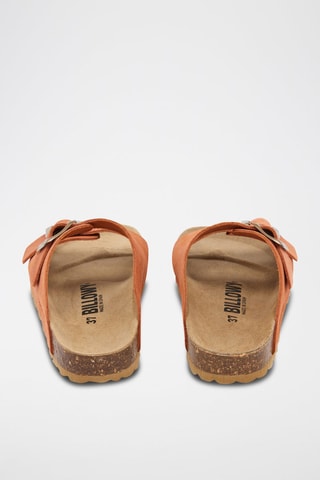 Mules en nubuck - Orange