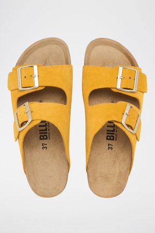 Mules en nubuck - Jaune