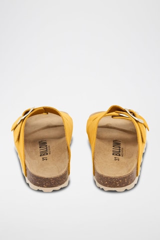Mules en nubuck - Jaune