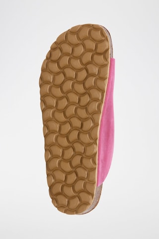 Mules en cuir - Fuchsia