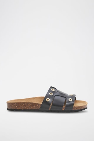 Mules en cuir - Noir