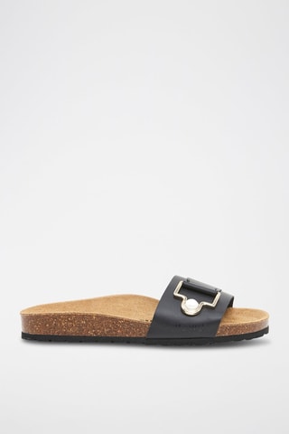 Mules en cuir - Noir