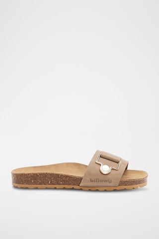 Mules en nubuck - Marron
