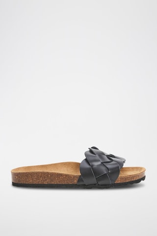 Mules en cuir - Noir 