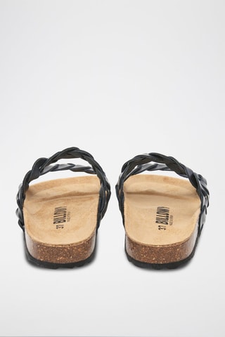 Mules en cuir - Noir 