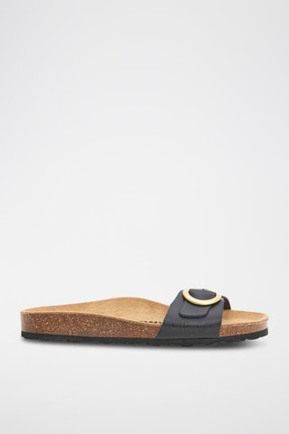 Mules en cuir - Noir 