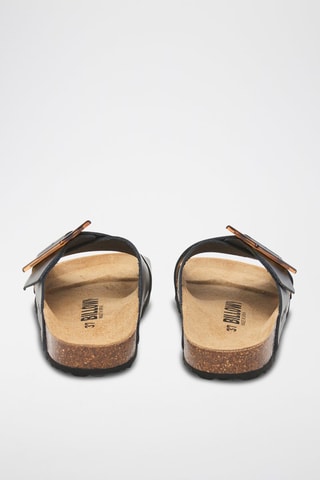 Mules en cuir - Noir