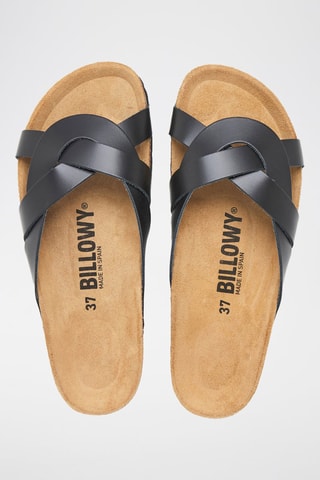Mules en cuir - Noir