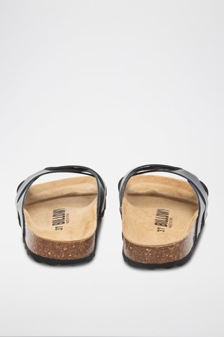 Mules en cuir - Noir