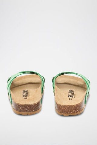 Mules en cuir - Vert