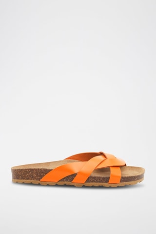Mules en cuir - Orange