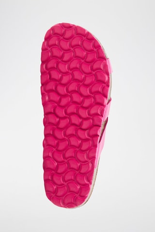 Mules en cuir - Fuchsia