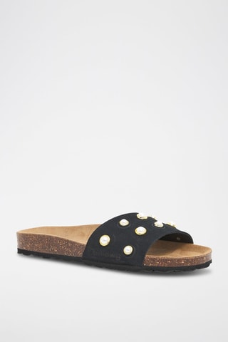 Mules en nubuck - Noir