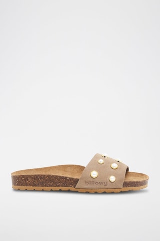 Mules en nubuck - Marron