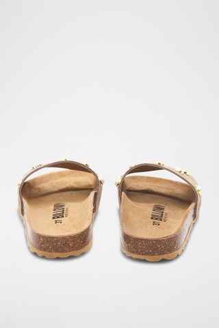 Mules en nubuck - Marron