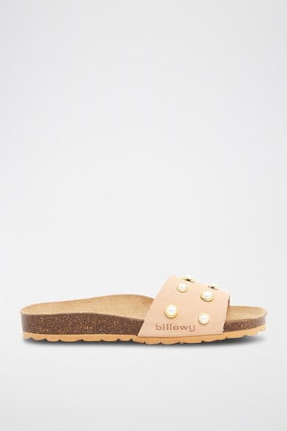 Mules en nubuck - Rose poudré
