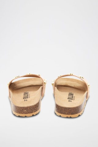 Mules en nubuck - Rose poudré
