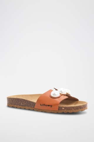 Mules en cuir - Camel