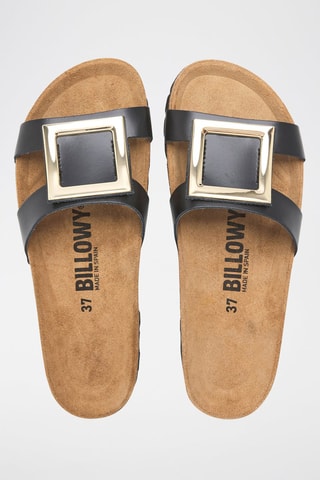 Mules en cuir - Noir