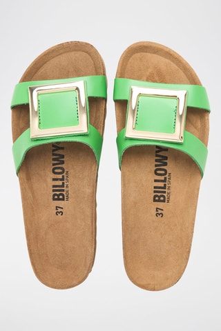 Mules en cuir - Vert