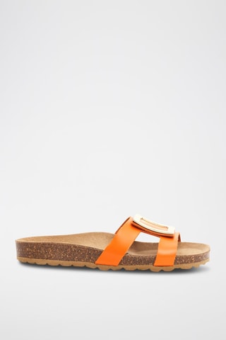 Mules en cuir - Orange