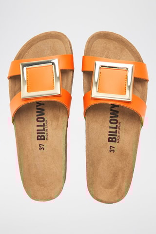 Mules en cuir - Orange
