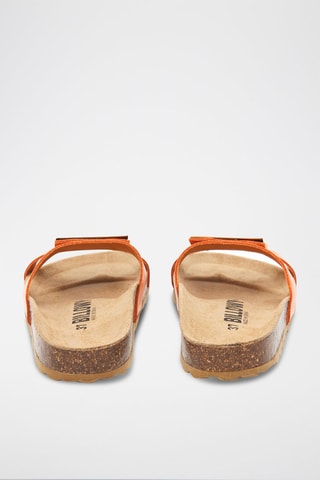 Mules en cuir - Orange