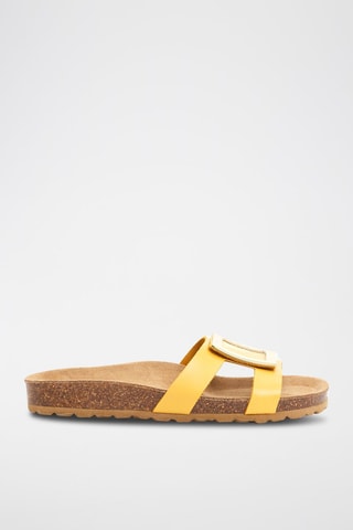 Mules en cuir - Jaune