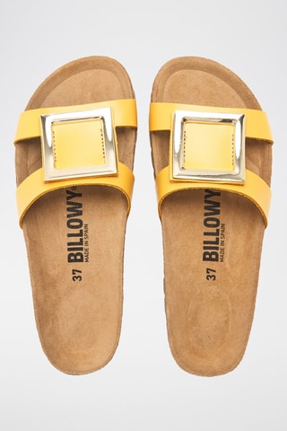 Mules en cuir - Jaune