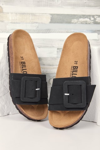 Mules en nubuck - Noir