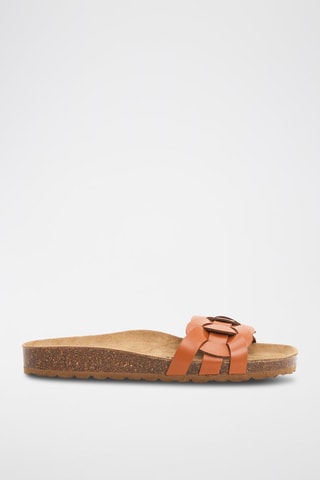 Mules en cuir - Camel