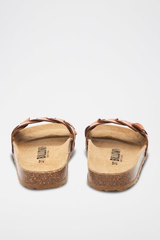 Mules en cuir - Camel
