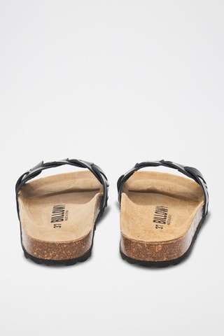 Mules en cuir - Noir
