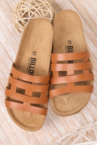 Mules en cuir - Camel
