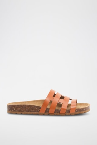 Mules en cuir - Camel