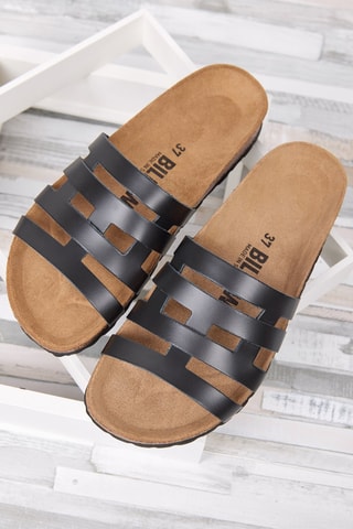 Mules en cuir - Noir