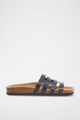 Mules en cuir - Noir