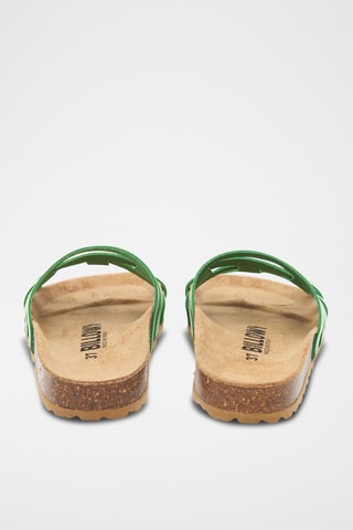 Mules en cuir - Vert