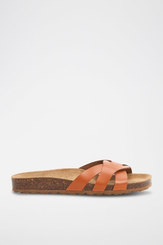 Mules en cuir - Camel