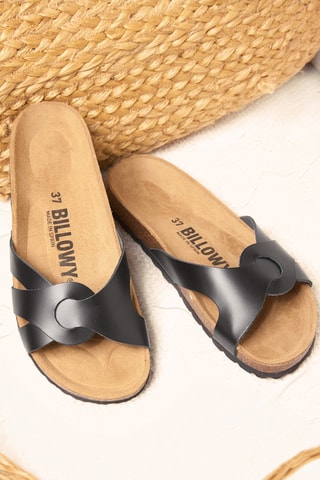 Mules en cuir - Noir